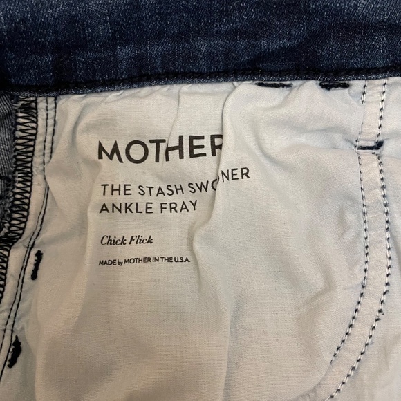 MOTHER The Stash Swooner Ankle Fray "Chick Flick" Size 31 EUC! - Picture 7 of 16